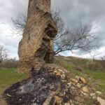 Biserica de piatra Bacainti, Hunedoara, Transylvania in Ruins
